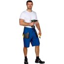 Triuso Hose kurz blau/grau Gr.64 270gr. 65% Polyester / 35% BW