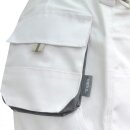 Triuso Hose kurz weiß/grau Gr.66 270gr. 65% Polyester / 35% BW
