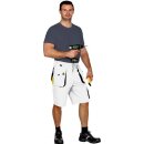 Triuso Hose kurz weiß/grau Gr.66 270gr. 65% Polyester / 35% BW