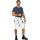 Triuso Hose kurz weiß/grau Gr.66 270gr. 65% Polyester / 35% BW