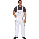 Triuso Latzhose weiß/grau Gr.106 270gr. 65% Polyester / 35% BW