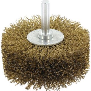 Triuso Schaftrundbürste 80x35mm,Mess- ing, 0,25mm, Schaft 8mm,vierr.
