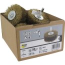 Triuso Schaftrundbürste 80x35mm,Mess- ing, 0,25mm, Schaft 8mm,vierr.