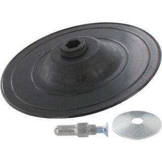 Triuso Schleifteller 125mm,Bohrmasch. Klemmscheibe,Dorn m.6-Kant-Fix