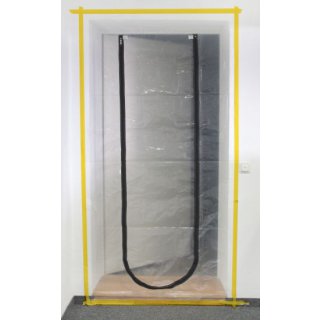 Triuso Staubschutz-Tür 2,12m x 1,12m 100my mit Reißverschluss