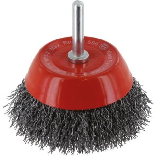Triuso Schafttopfbürste 75mm, Stahl, 0,30mm, Schaft 6mm