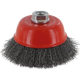 Triuso Topfbürste versch. Größen, Stahl,gewellt M14, 0,30mm, zweireihig