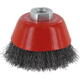 Triuso Topfbürste 75mm, Stahl,gewellt M14, 0,30mm, zweireihig