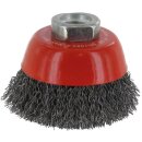 Triuso Topfbürste 75mm, Stahl,gewellt M14, 0,30mm, zweireihig