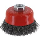 Triuso Topfbürste 75mm, Stahl,gewellt M14, 0,30mm, zweireihig