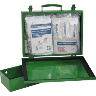 Triuso Verbandskasten 10-50 Beschäft. Stahlblech, inkl. Halterung