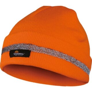 Triuso Warnschutz-Wintermütze, Orange m.Reflektorstreifen, VW21502
