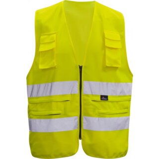 Triuso Multifunktions-Warnschutzweste Gelb, Gr. XL, VWEN01-S