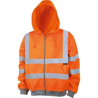 Triuso Warnschutz-Sweatjacke, Orange 65% Poly 35% BW,Gr.3XL, VWFC14