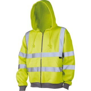 Triuso Warnschutz-Sweatjacke, Gelb 65% Poly 35% BW,Gr.L, VWFC14