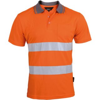 Triuso Warnschutzpoloshirt, Orange Gr. L, Coolpass, VWPS01A
