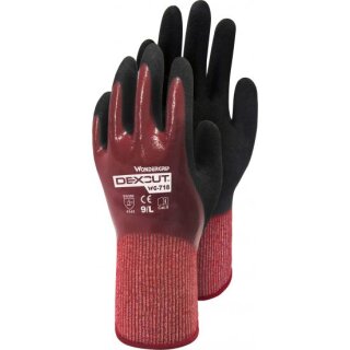 Triuso Wonder Grip Cut 5 versch. Größen rot, Nitril 3-Fach getaucht