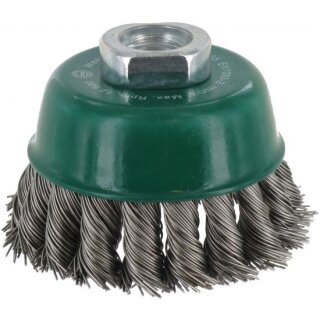 Triuso Topfbürste 65mm, Inox, gezopft M14, 0,50mm