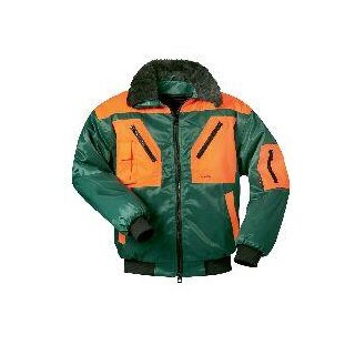Norway Elysee ROTDORN Pilot-Jacke Baumwolle forstgrün/orange Gr. L