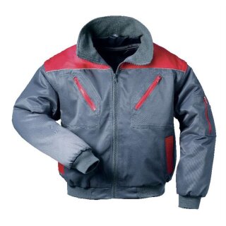 teXXor ANIAK Alaska-Pilotjacken Grau/Rot Gr. M