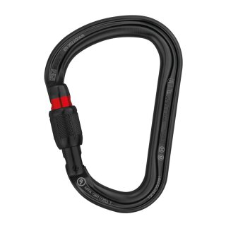 Petzl WILLIAM Screw-Lock Karabiner schwarz