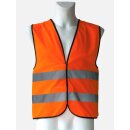 Korntex Warnweste Standard - schwarzer Saum, Orange XL