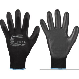 Goodjob DARK GRIP Handschuhe Polyester schwarz CAT 2 Gr. 11