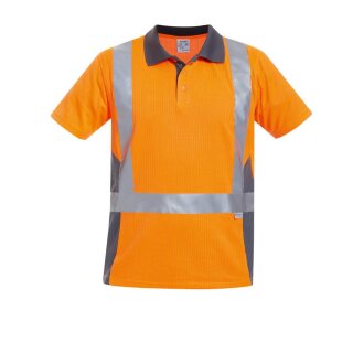 Elysee EINDHOVEN Warnschutzpoloshirt, orange/grau vers. Größen