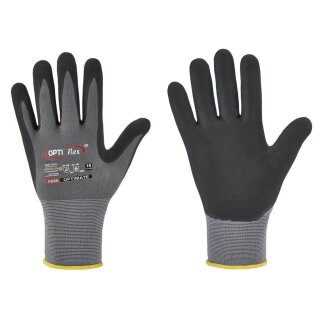 Opti Flex OPTIMATE Handschuhe Nitril, grau/schwarz Gr. 8