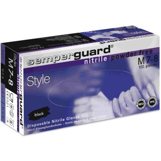 Semperguard STYLE Handschuhe Nitril, schwarz CAT 3 vers. Größe