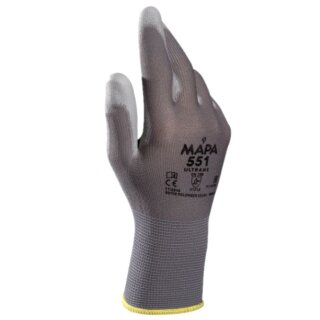 Mapa ULTRANE 551 Handschuhe Polyamid grau CAT II vers. Größen