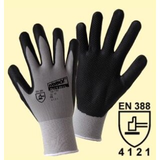 Worky NITRIL GRID Feinstrickhandschuh aus gr. Nylon Gr. 7