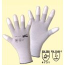 Worky ESD Nylon/Carbon- PU Handschuh weiße...