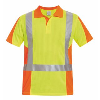 Elysee ZWOLLE Warnschutzpoloshirt, gelb/orange Gr. S