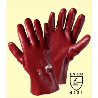 Worky PVC- Handschuh, rotbraun, 27 cm lang