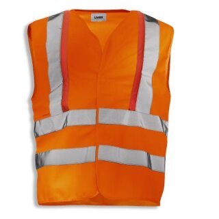 Uvex selbstleuchtende Warnweste 7446 Orange in versch. Größen
