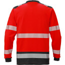 Fristads Kansas High Vis T-Shirt Langarm 7724 TPH in Warnschutz-Rot/Schwarz Größe M