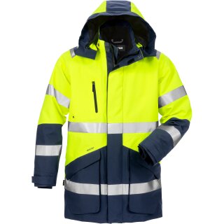Fristads Kansas High Vis GORE-TEX® Winter-Parka Kl.3 4989 GXB in Warnschutz-Gelb/Marine Größe 2XL