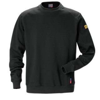 Fristads Kansas ESD Sweatshirt 7083 XSM in Schwarz und Größe 2XL