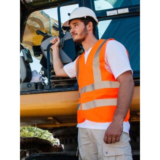 Korntex Vier Reflexstreifen Warnweste Gelb in M