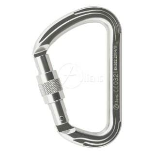 Aliens Karabiner D Big Connector Karabinerfarbe Silber Karabinerverschluß Screwlock