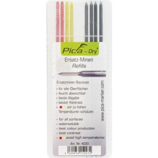 Triuso PICA-DRY Ersatzminen Basic 4xgrau, 2xrot, 2xgelb