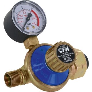 Triuso Propanregler m.Manometer 3/8 L 1-4 bar, 10 kg/h Durchfluss
