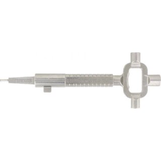 Triuso Bauschlüssel universal 4Kant, 6-Kant 3mm, konischer 4-Kant