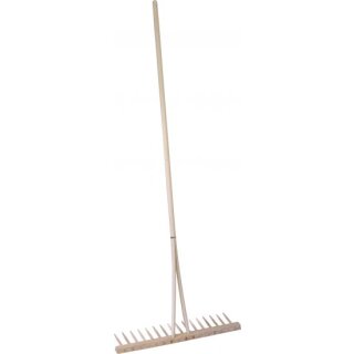 Triuso Holzheurechen aus Eschenholz 16 Zinken geschrägte Zinken - Speditionsversand