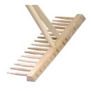 Triuso Holzheurechen aus Eschenholz 16 Zinken geschrägte Zinken - Speditionsversand