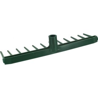 Triuso Rechen 12 Zinken, Kunststoff 43cm breit, Zinken 8,5cm, grün