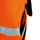 Triuso Warnschutz-Kontrast-Latzhose Orange/Marine Gr. 110