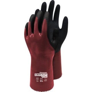 Triuso Wonder Grip Cut 5 rot, Nitril, lange Stulpe