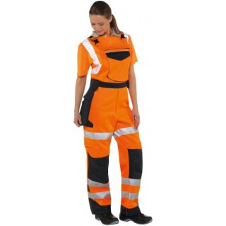 Triuso Warnschutz-Kontrast-Latzhose Yellow/Marine